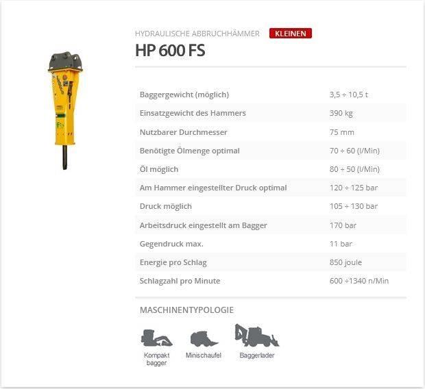 Indeco HP 600 FS Martillos hidráulicos