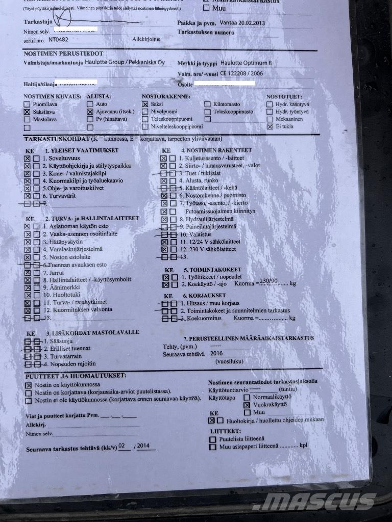 Haulotte Optimum  8 Plataformas tijera