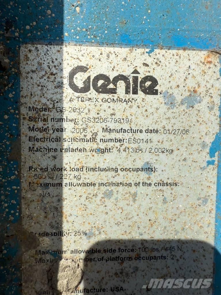 Genie GS 2632 Plataformas tijera
