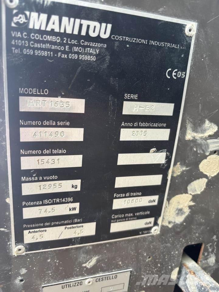 Manitou MRT1635 Carretillas telescópicas