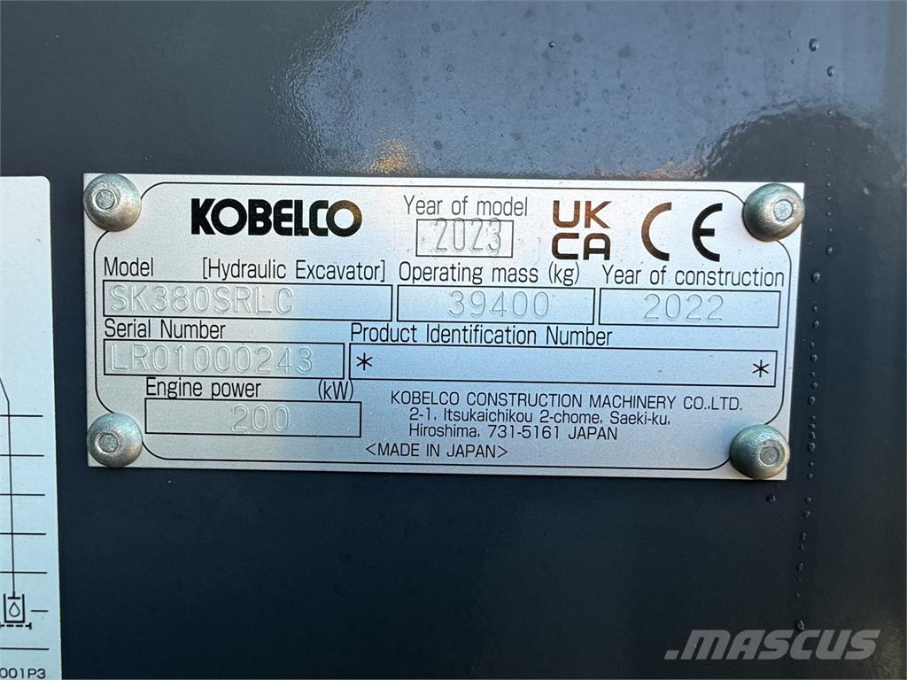 Kobelco SK380SRLC Excavadoras de cadenas