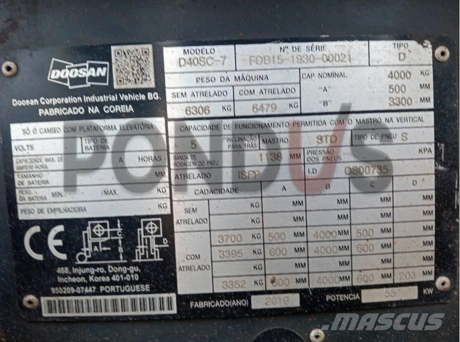 Doosan D 40 SC-7 Carretillas diesel