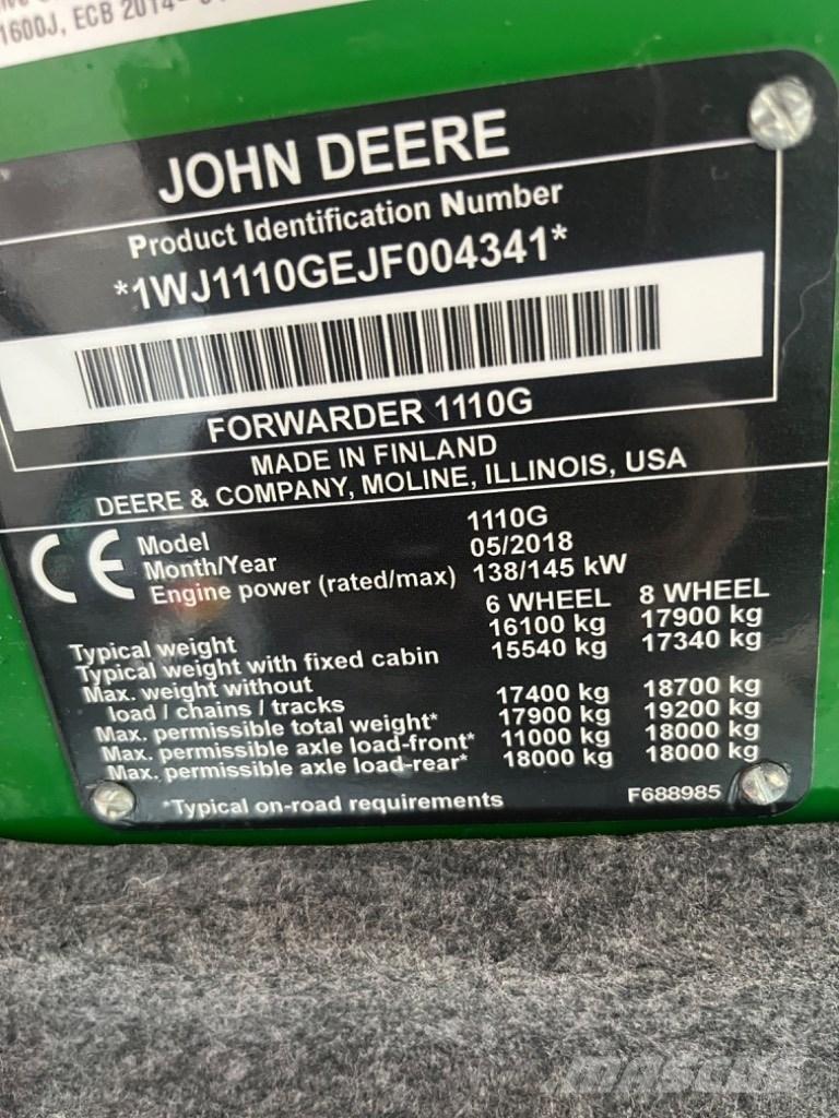 John Deere 1110G Autocargadoras