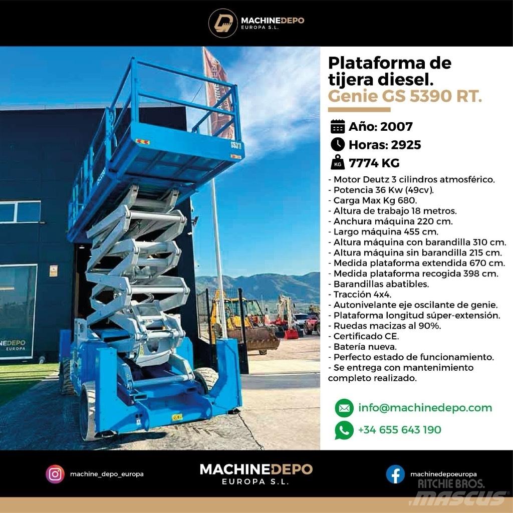 Genie GS 5390 RT Plataformas tijera