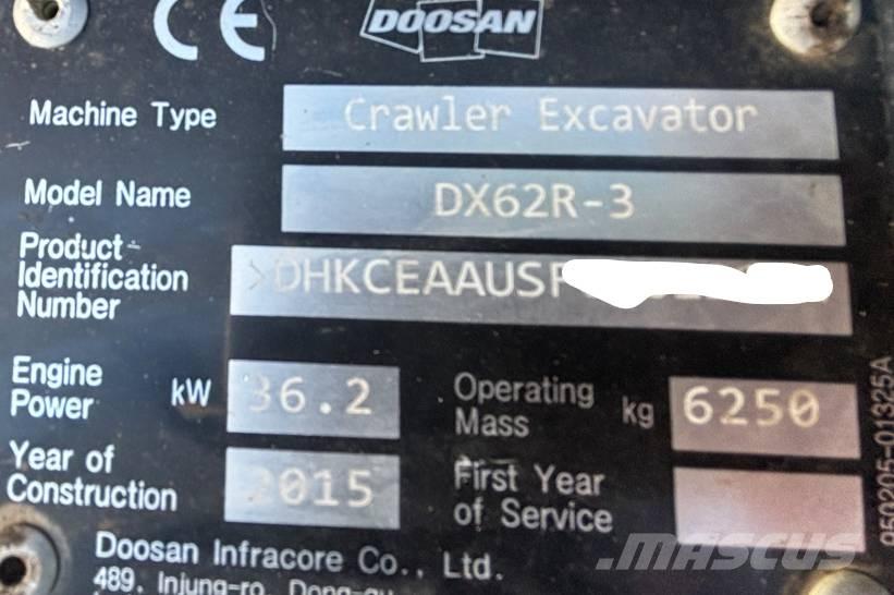 Doosan DX 62 R-3 Mini excavadoras < 7t