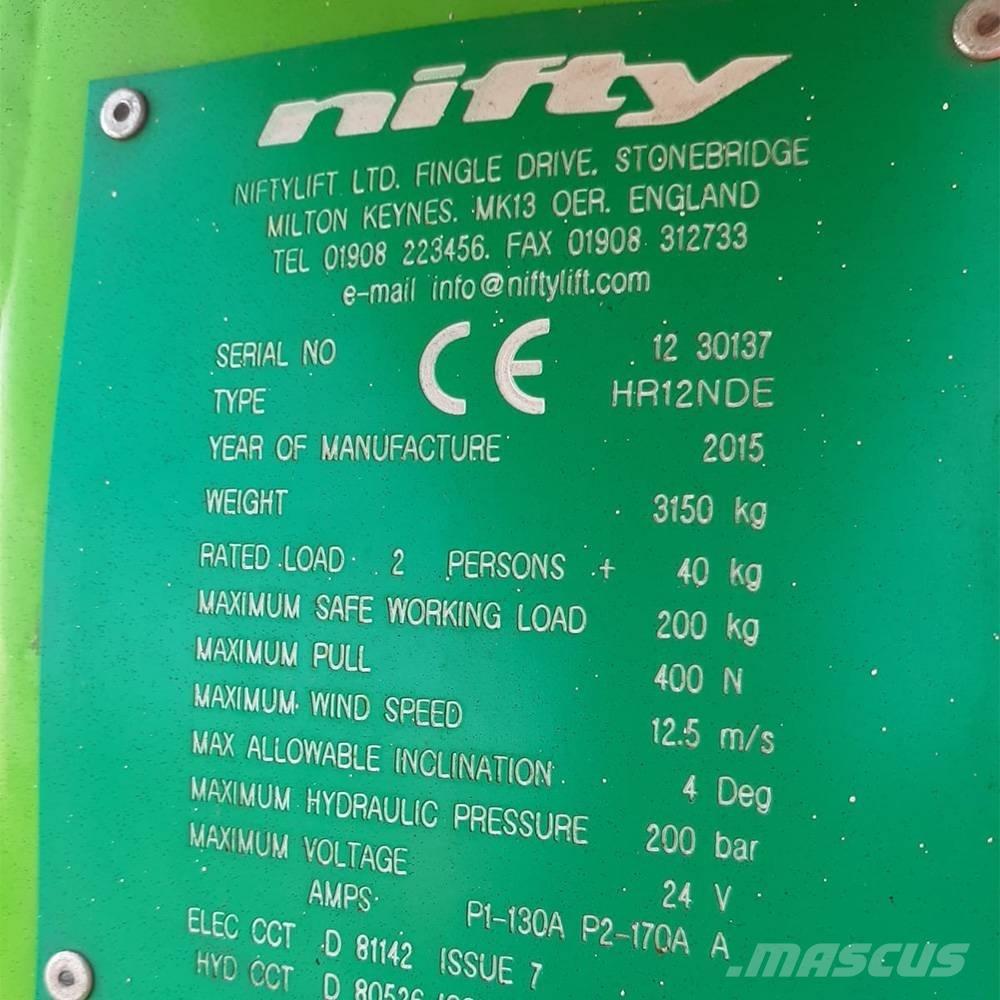Niftylift HR 12 Plataforma de trabajo articulada