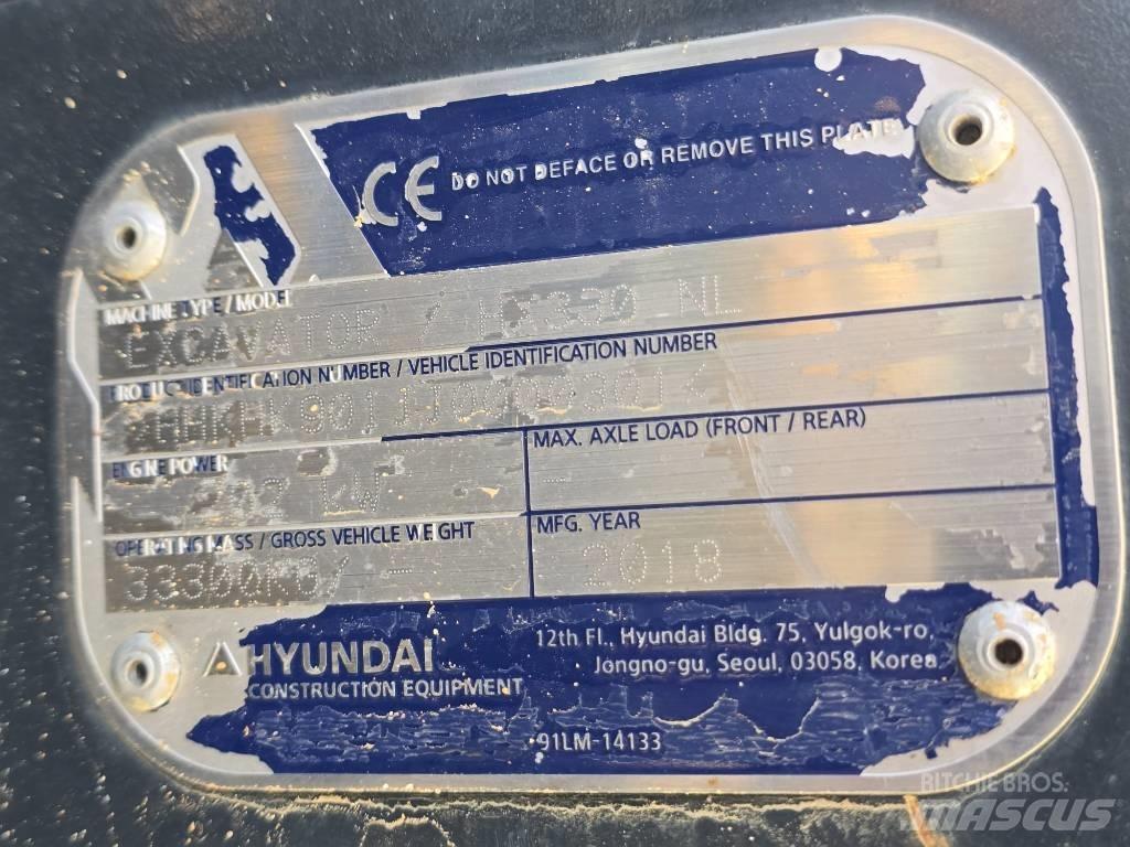 Hyundai HX 330 NL Excavadoras de cadenas