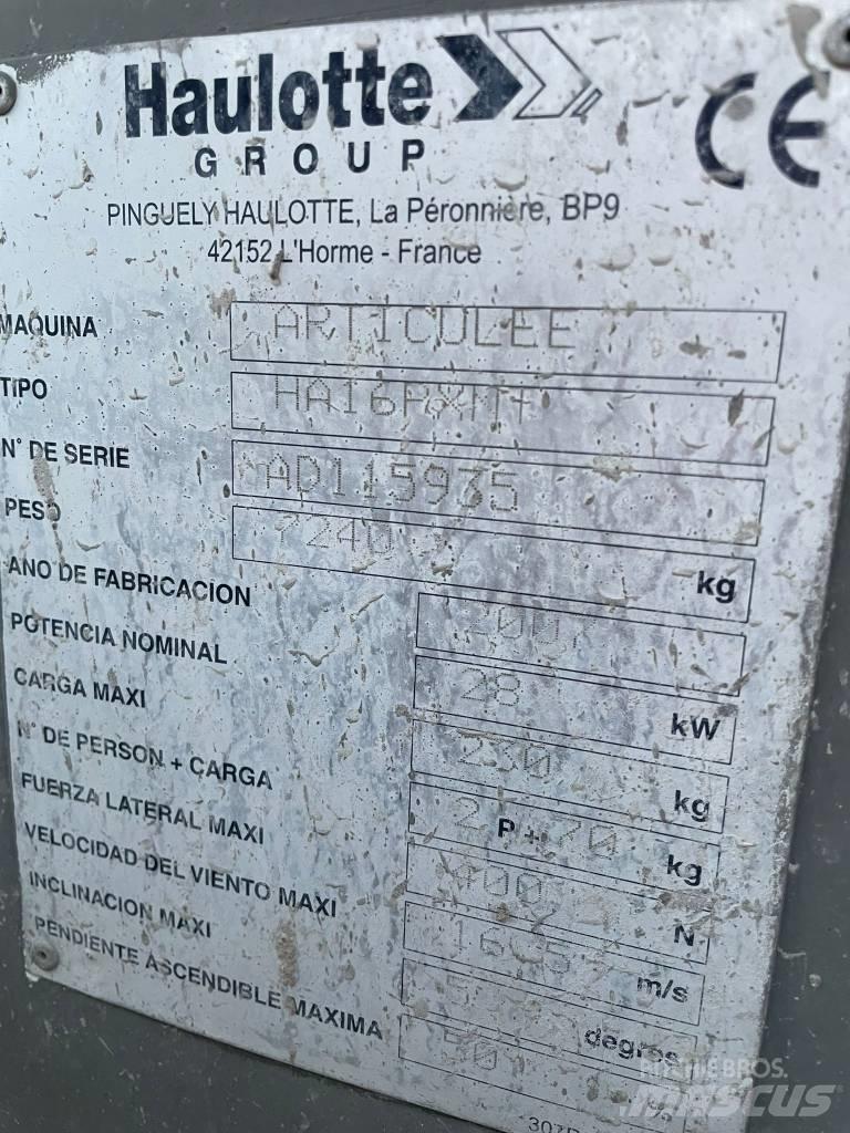 Haulotte HA 16 PX NT Plataforma de trabajo articulada