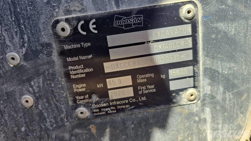 Doosan DX140LCR-5 Excavadoras de cadenas