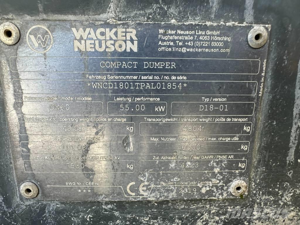 Wacker Neuson DW 60 Dúmpers de obra