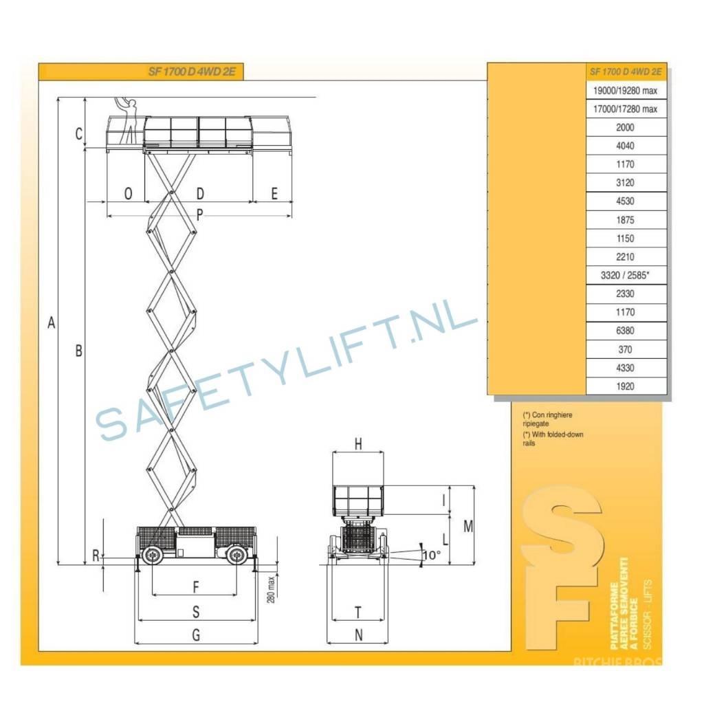 Airo SF 1700 D Plataformas tijera