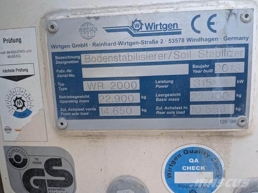 Wirtgen WR2000 Equipos para la estabilización de suelos y reciclaje de asfalto