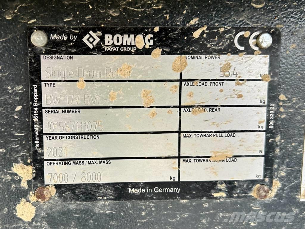 Bomag BW 177 BVC-5 Rodillos de un solo tambor