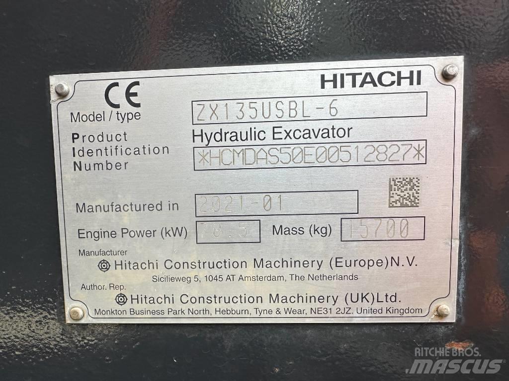 Hitachi ZX 135 US-6 Excavadoras de cadenas