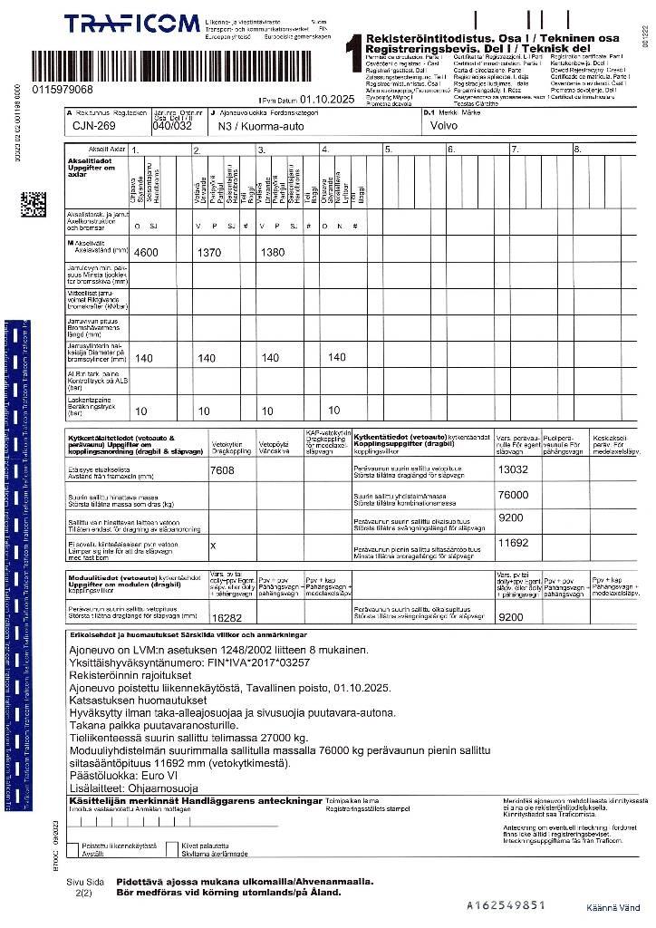 Volvo FH 16 750 Transporte de madera