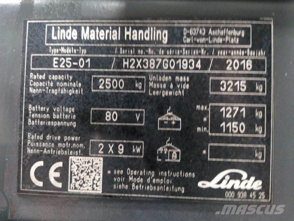 Linde E25-01 Carretillas de horquilla eléctrica