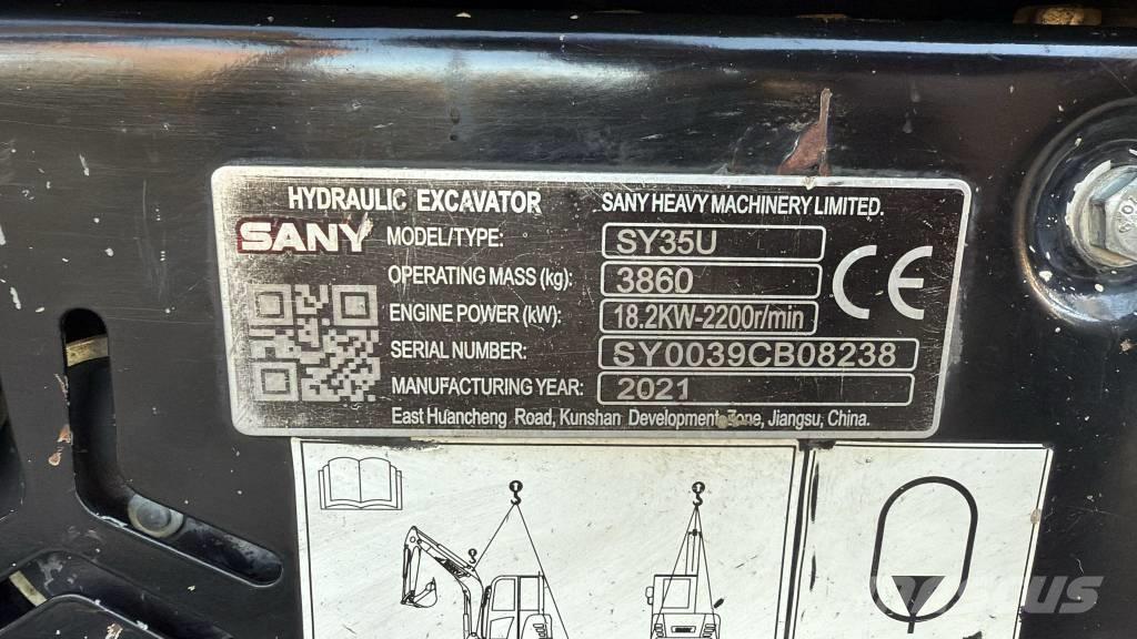 Sany SY 35 U Mini excavadoras < 7t