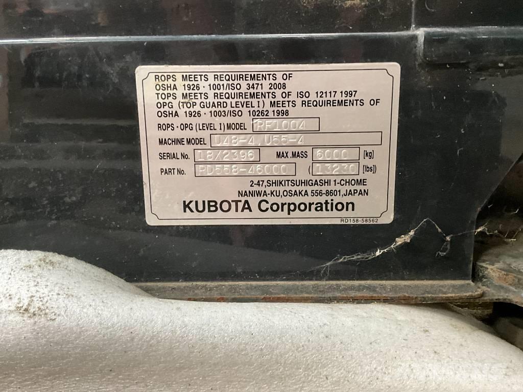 Kubota U 48-4 / U 55-4 Cabinas e interior