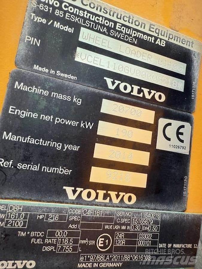 Volvo L110G Cargadoras sobre ruedas