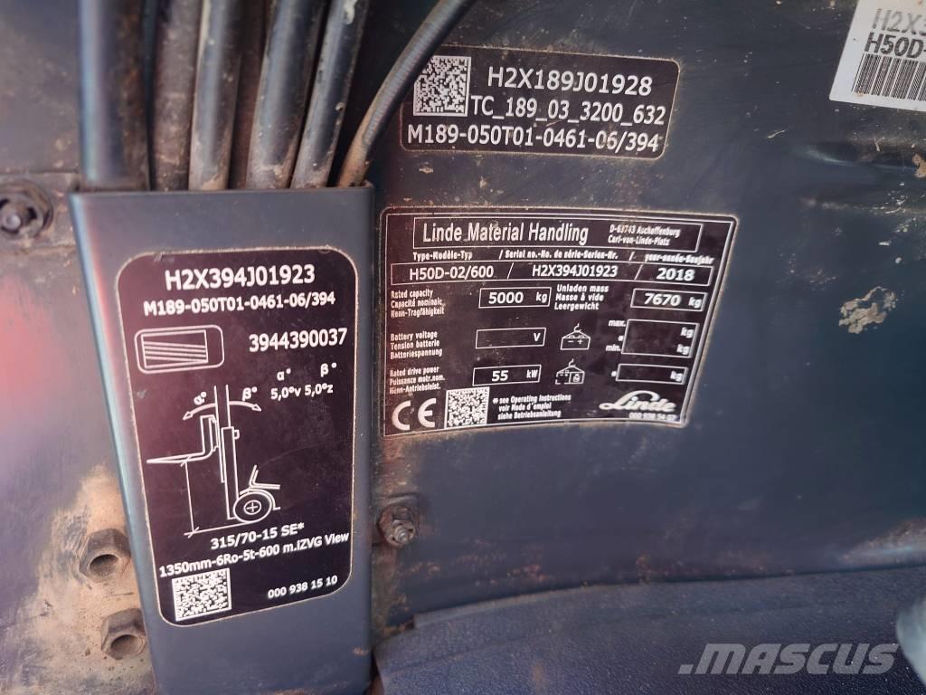 Linde H50D600/394 Carretillas diesel