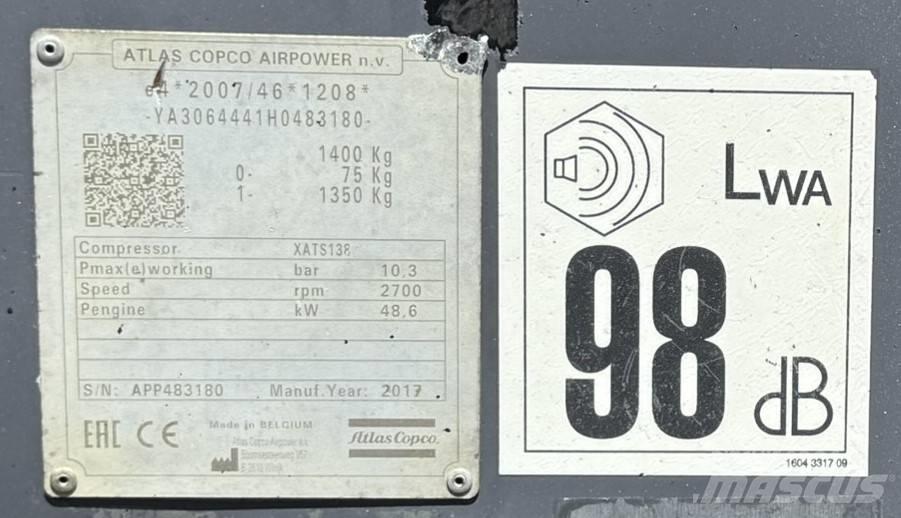 Atlas Copco XATS138 Compresores