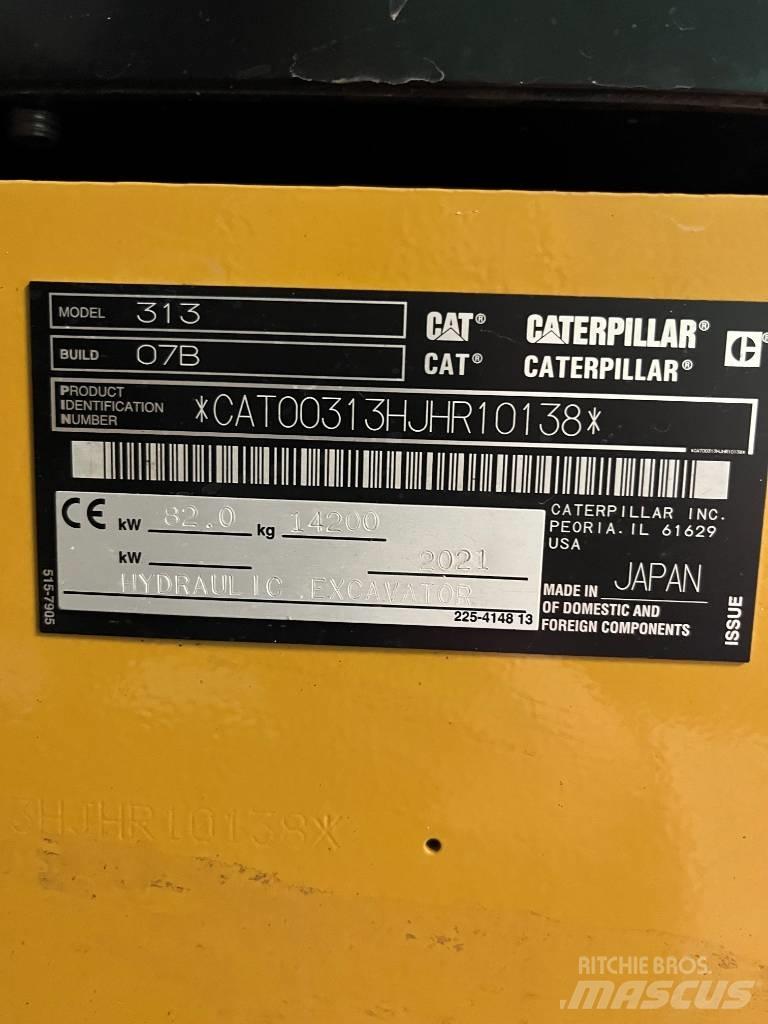 CAT 313 Next Gen Excavadoras de cadenas