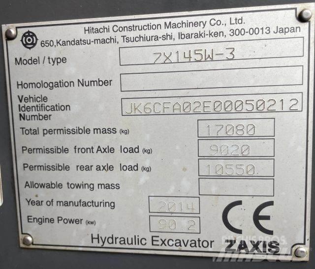 Hitachi ZX 145W-3 Excavadoras de ruedas