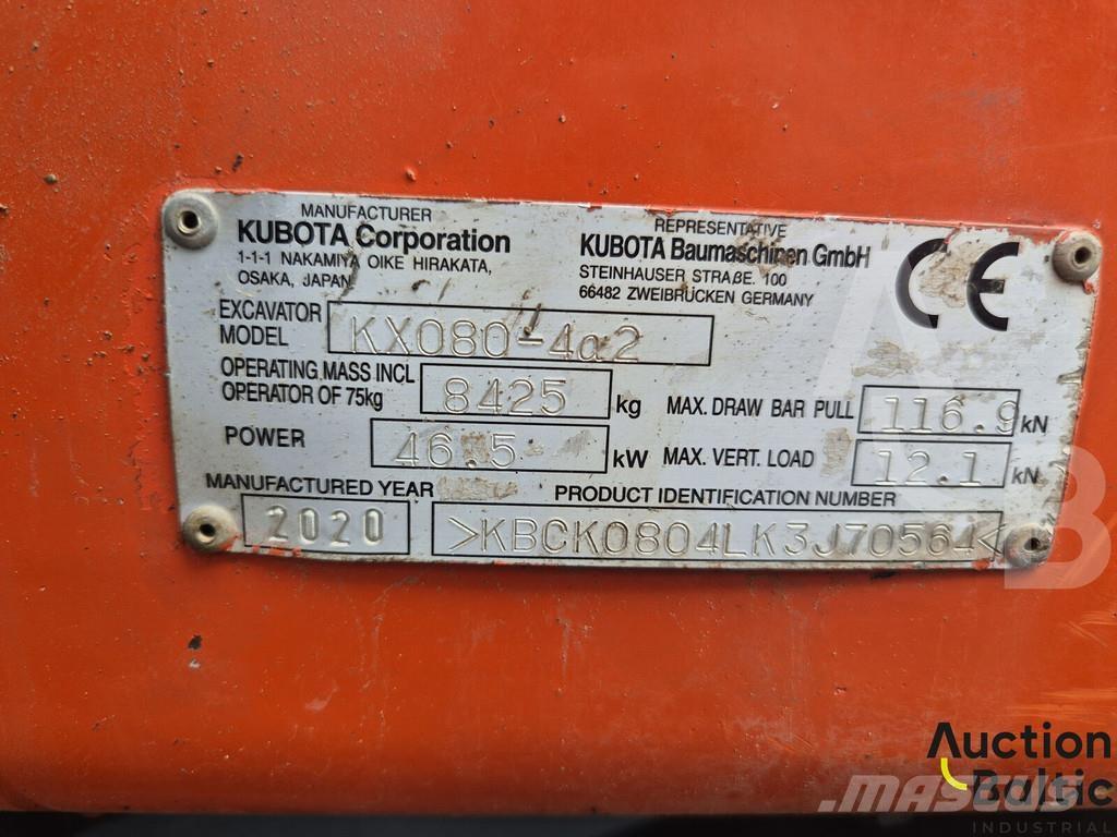 Kubota KX080-4a2 Excavadoras 7t - 12t