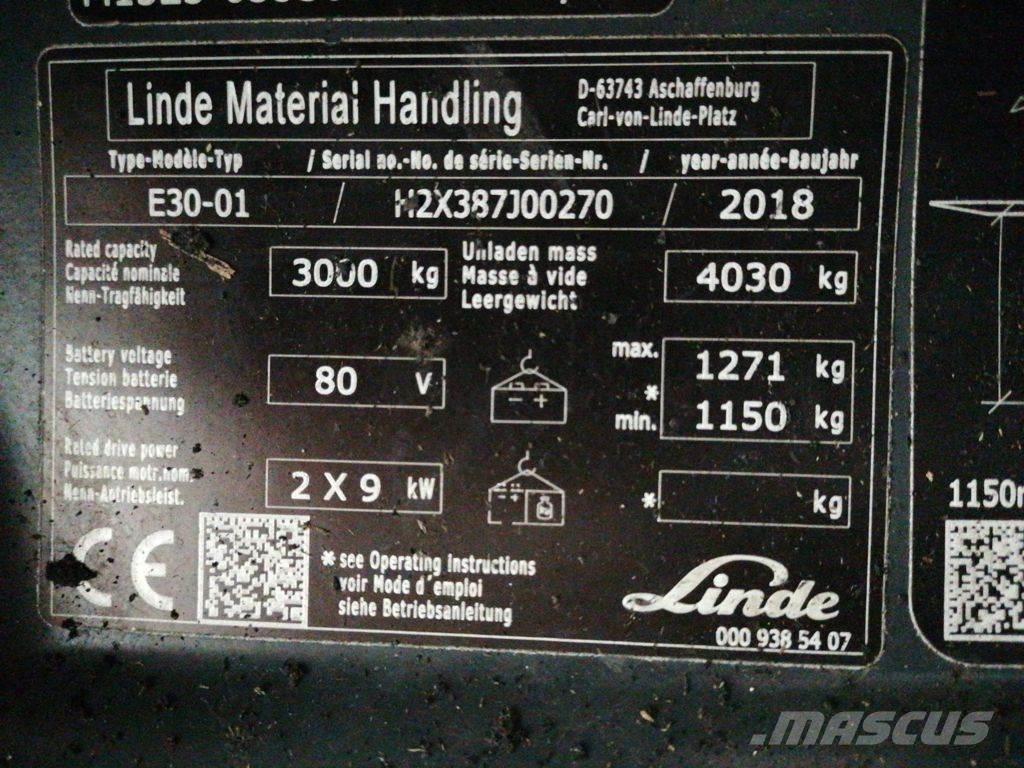 Linde E30-01 Carretillas de horquilla eléctrica