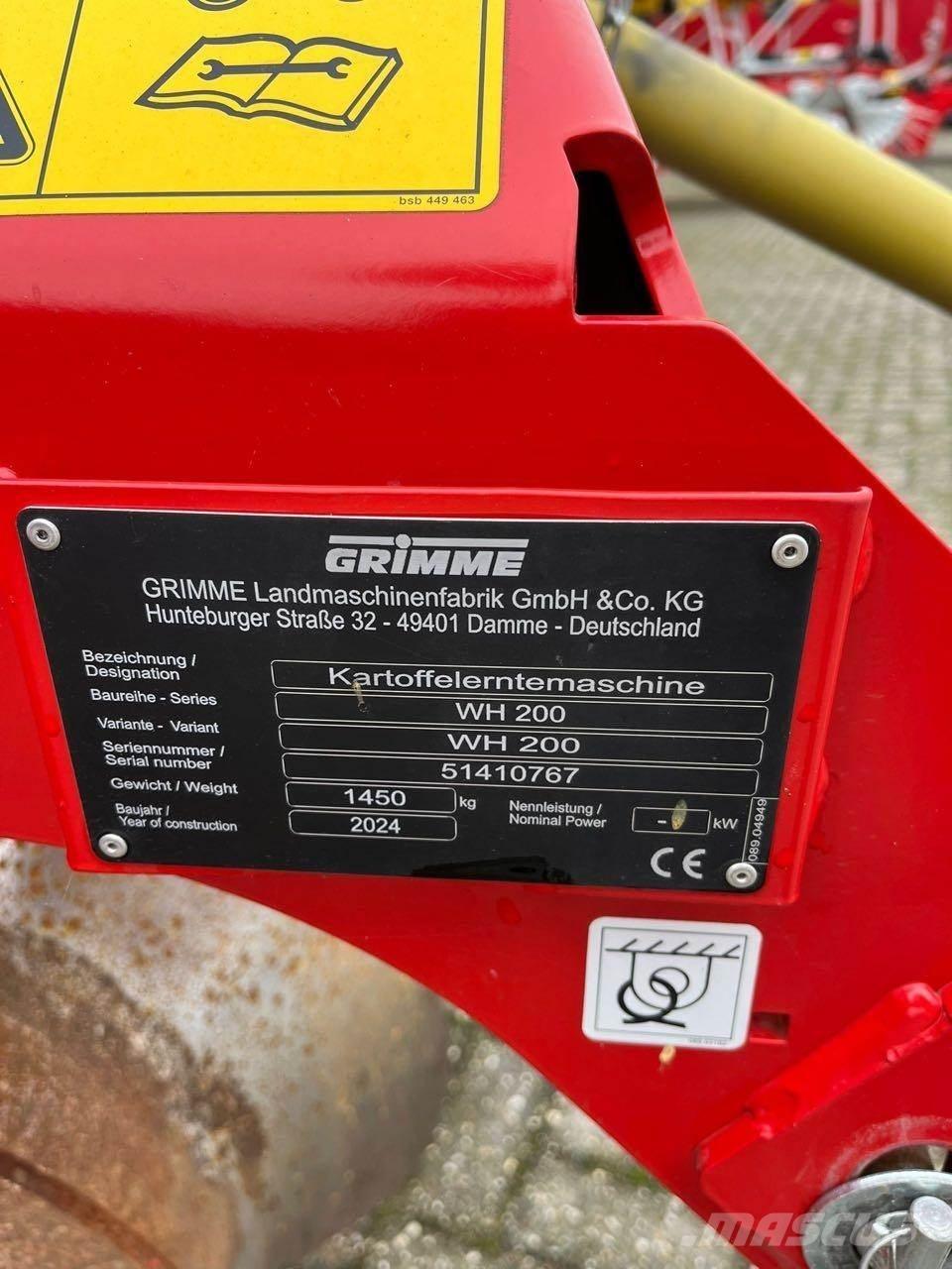 Grimme WH 200 Cosechadoras y excavadoras para patata