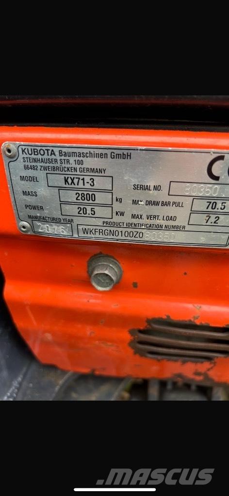 Kubota KX 71-3 Mini excavadoras < 7t