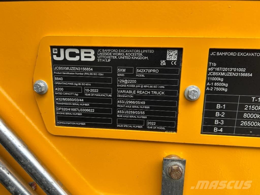 JCB 542-70 Agri Pro Manipuladores telescópicos agrícolas