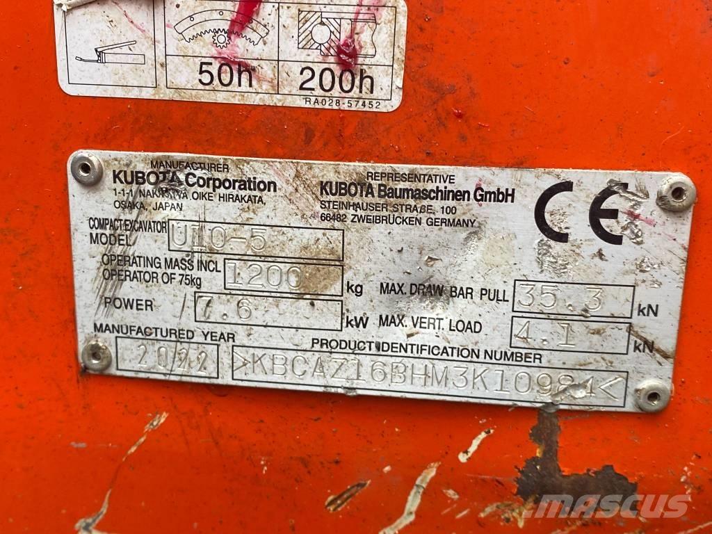 Kubota u10-5 Mini excavadoras < 7t