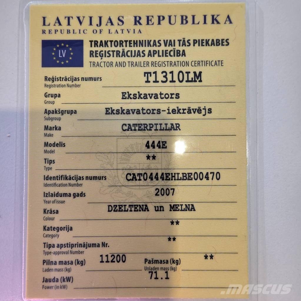 CAT 444 E Retrocargadoras