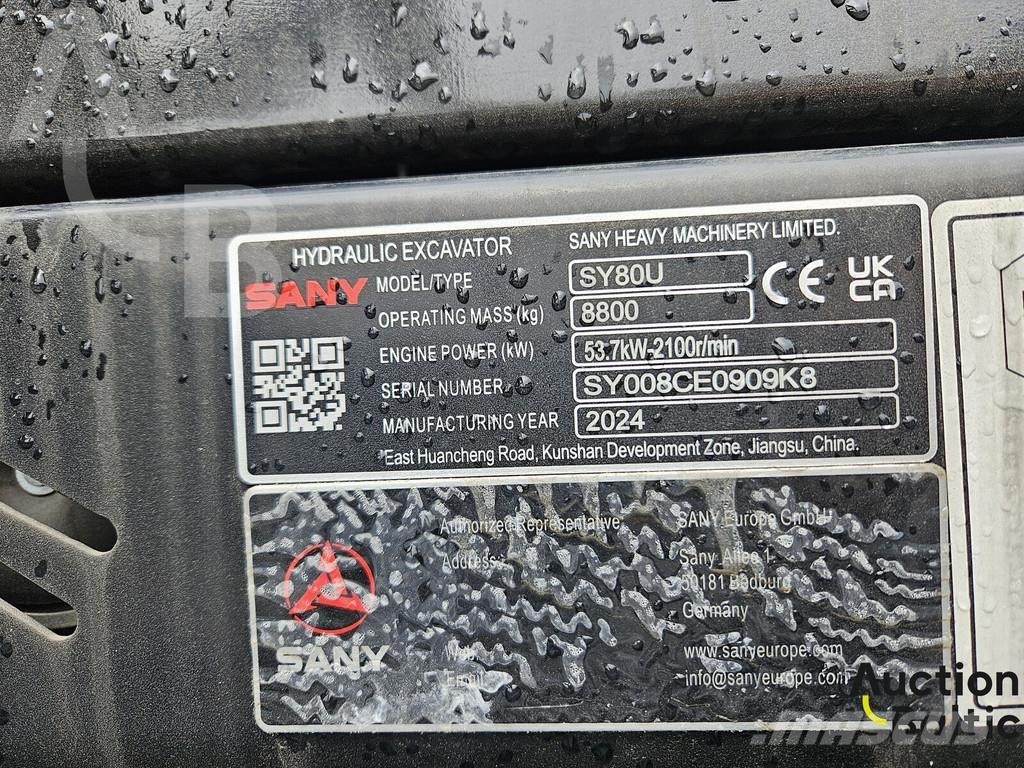 Sany SY80U Excavadoras 7t - 12t