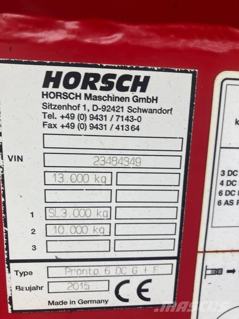 Horsch PRONTO 6DC Sembradoras combinadas