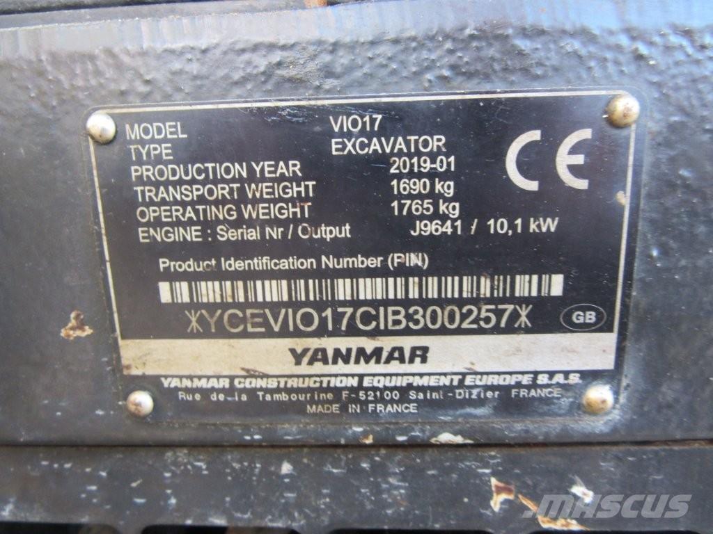 Yanmar ViO17 Excavadoras de cadenas