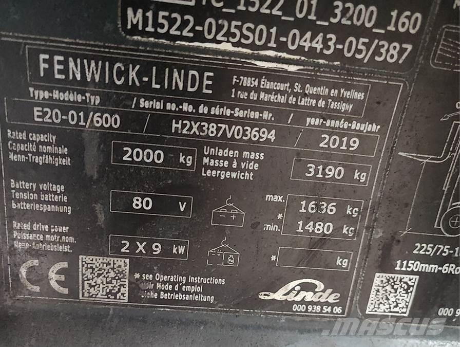 Linde E20-01/600 Carretillas de horquilla eléctrica