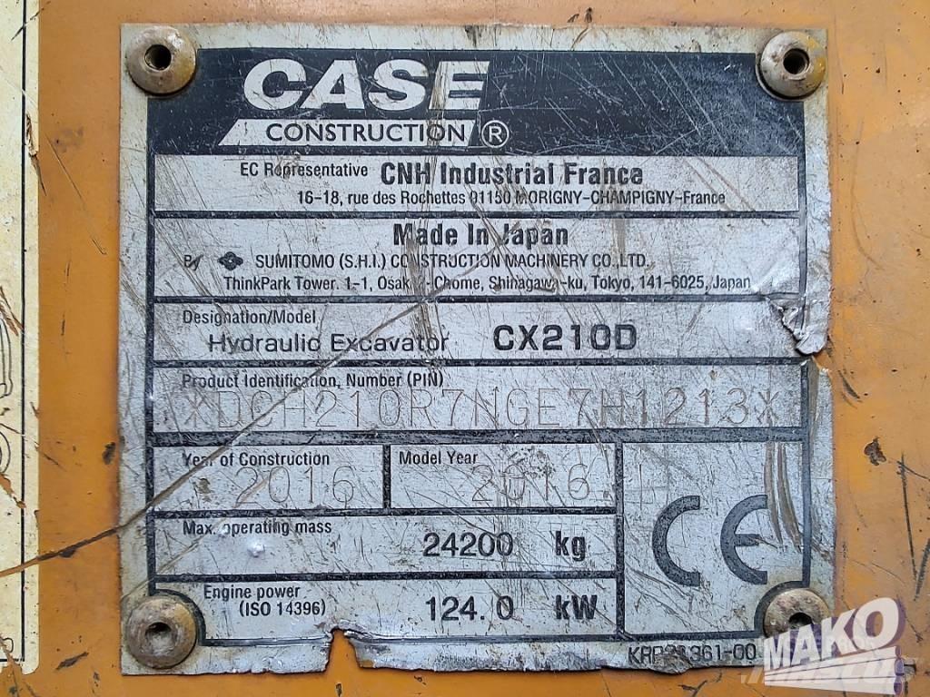 CASE CX 210 D Excavadoras de cadenas