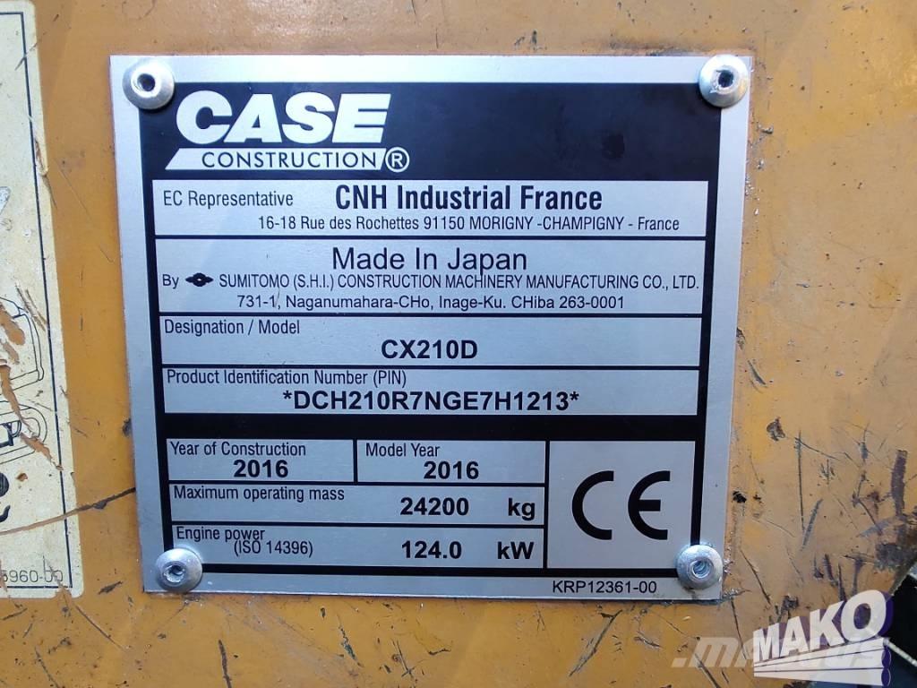 CASE CX 210 D Excavadoras de cadenas