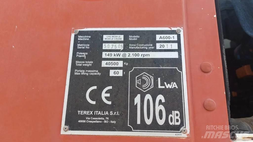 Terex A600 Grúas autopropulsadas