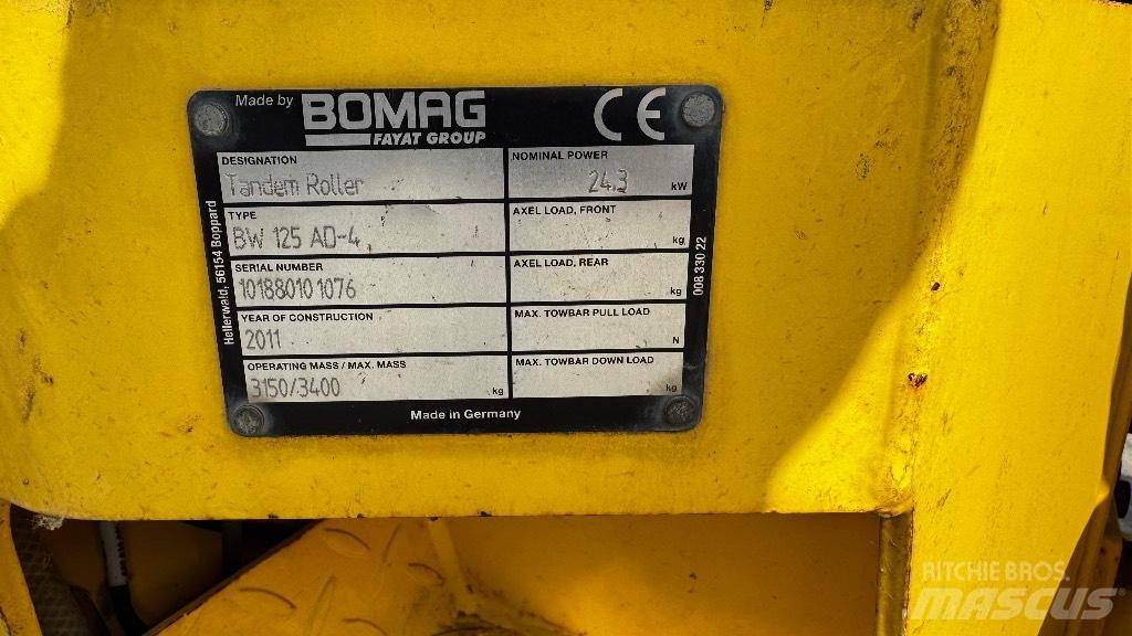 Bomag BW 125 AD-4 Rodillos de doble tambor