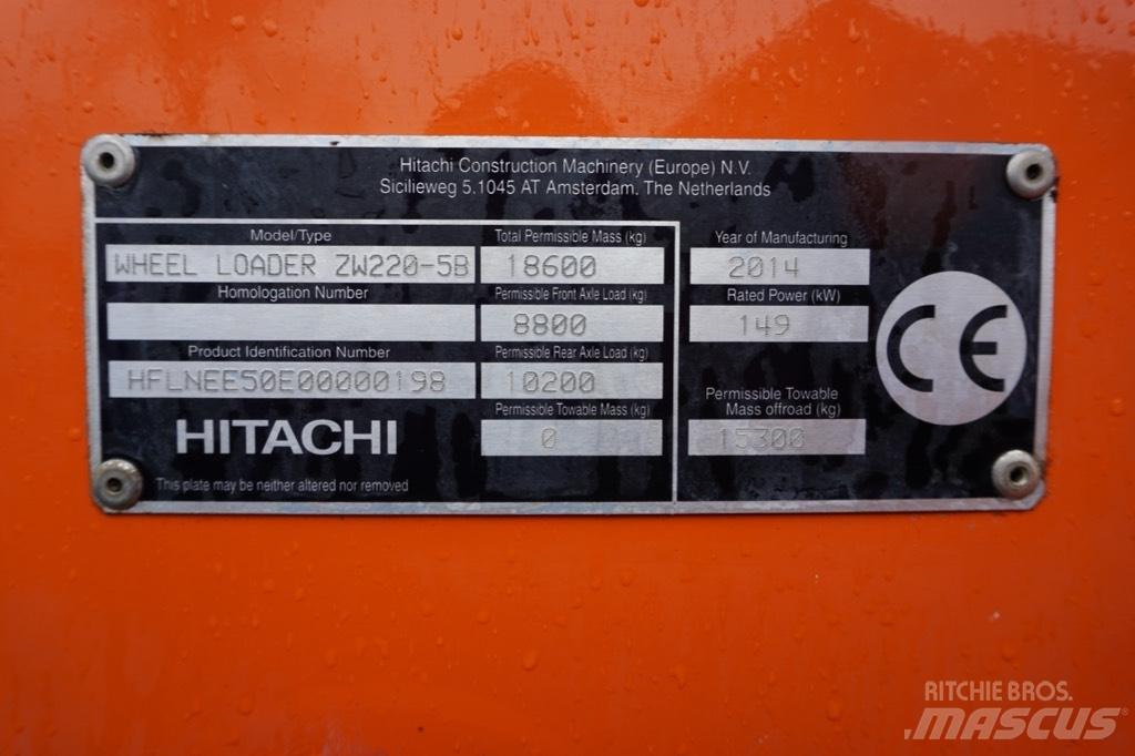 Hitachi ZW 220-5 B Cargadoras sobre ruedas