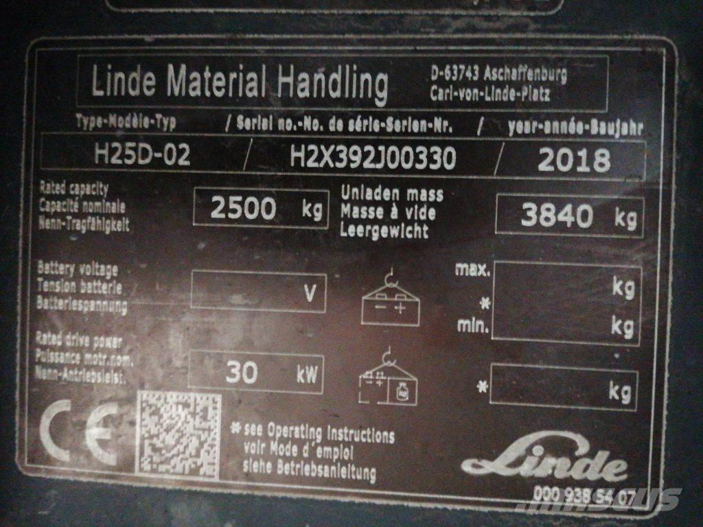Linde H25D-02 Carretillas diesel