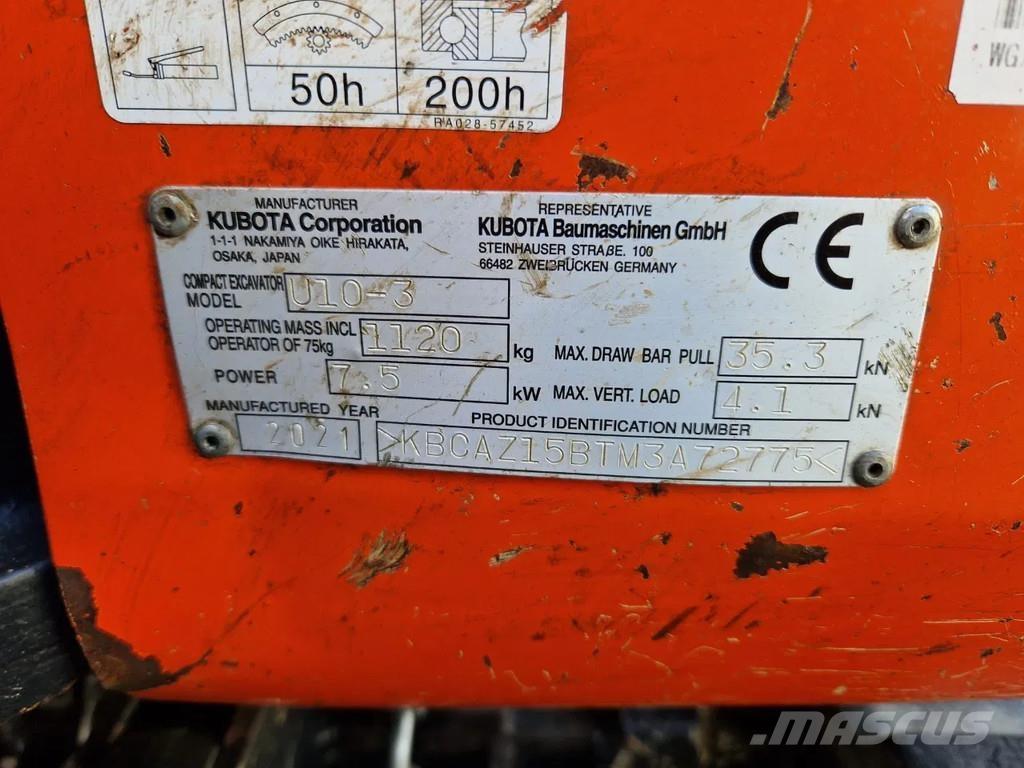 Kubota U10-3 Mini excavadoras < 7t