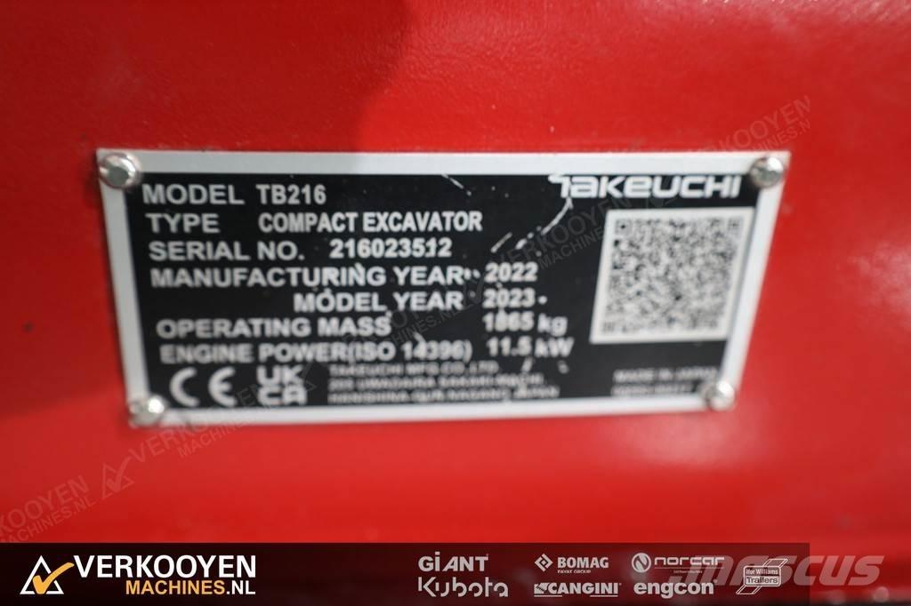 Takeuchi TB216 Mini excavadoras < 7t