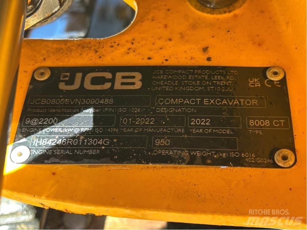 JCB MICRO 8008 Mini excavadoras < 7t