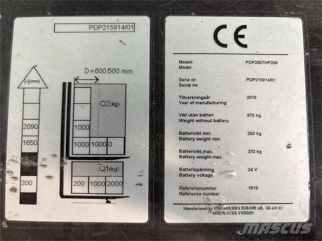 Atlet PDP200 Apiladores eléctricos autopropulsados