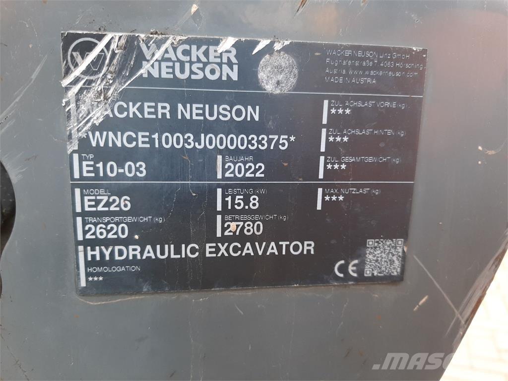 Wacker Neuson EZ26 Excavadoras de cadenas