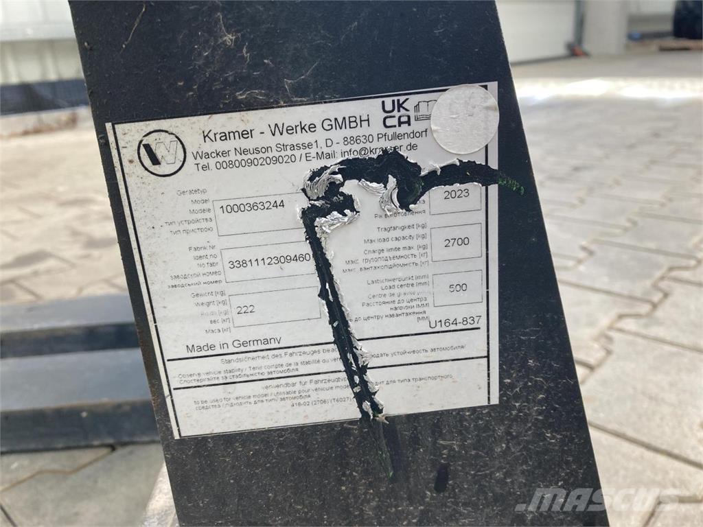 Kramer 1200 mm Accesorios para carga frontal